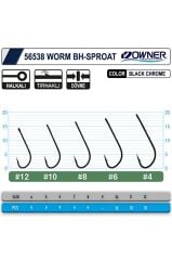 Owner 56538 Worm Bh-Sproat Black Chrome İğne