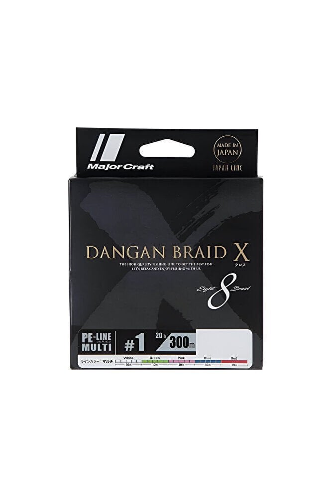 Major Craft Dangan X Braid 8x 300 Mt Multi Color İp Misina