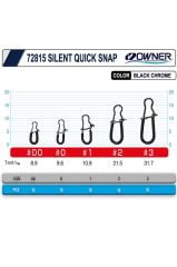 Owner Cultiva 72815 Silent Quick Snap Rapala Klipsi 00 Numara