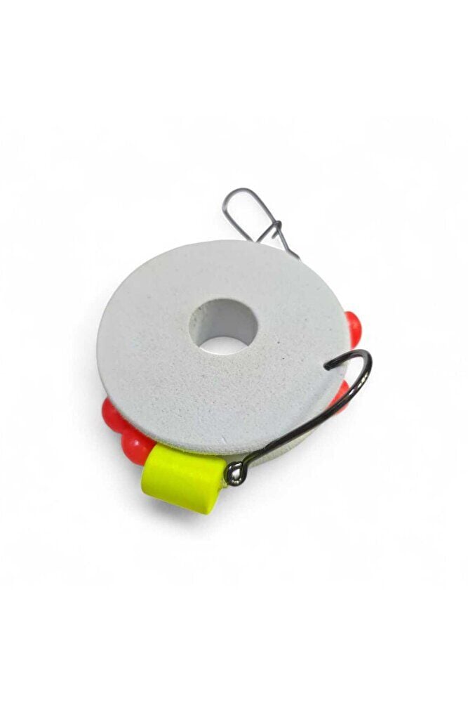 Ultra UV & Glow Destekli Kalkan ve Dişli Balık Takımı - 5/0 Kırılmaz İğne - 0.60mm 47kg Çeker Sarı - Tek Ebat