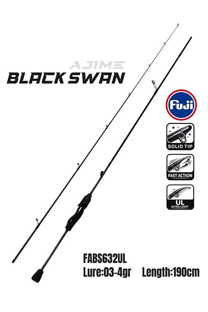 Fujin Ajime Black Swan 190cm 03-4gr Aji LRF Kamışı