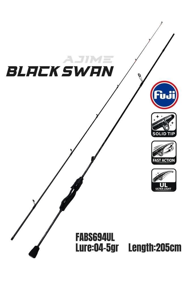 Fujin Ajime Black Swan 205cm 04-5gr Aji LRF Kamışı