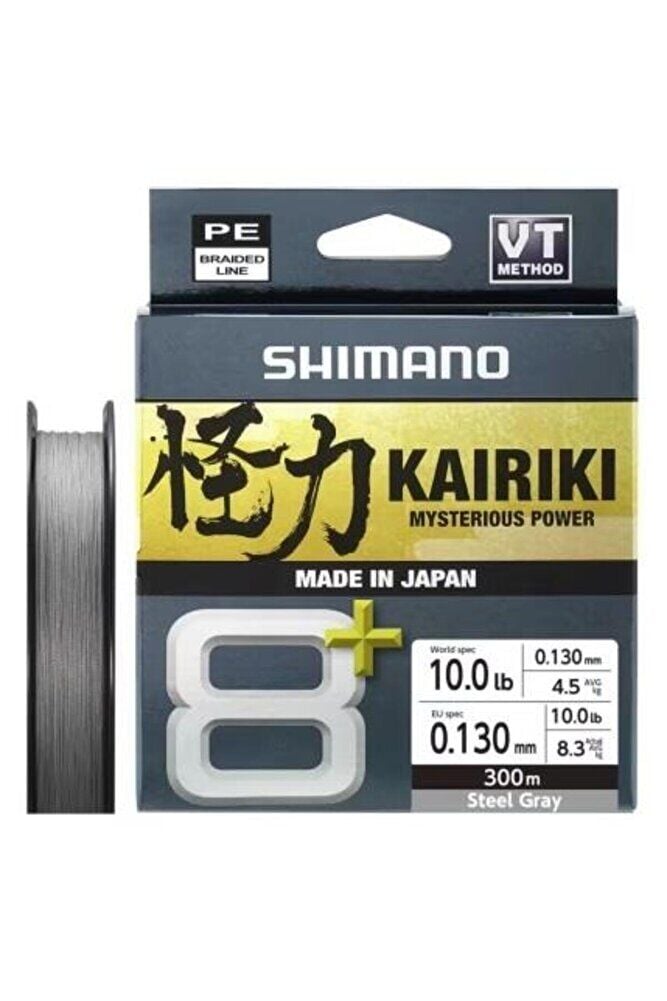 SHIMANO Kairiki 8+ 300 Mt 0.13mm İp Misina Steel Gray
