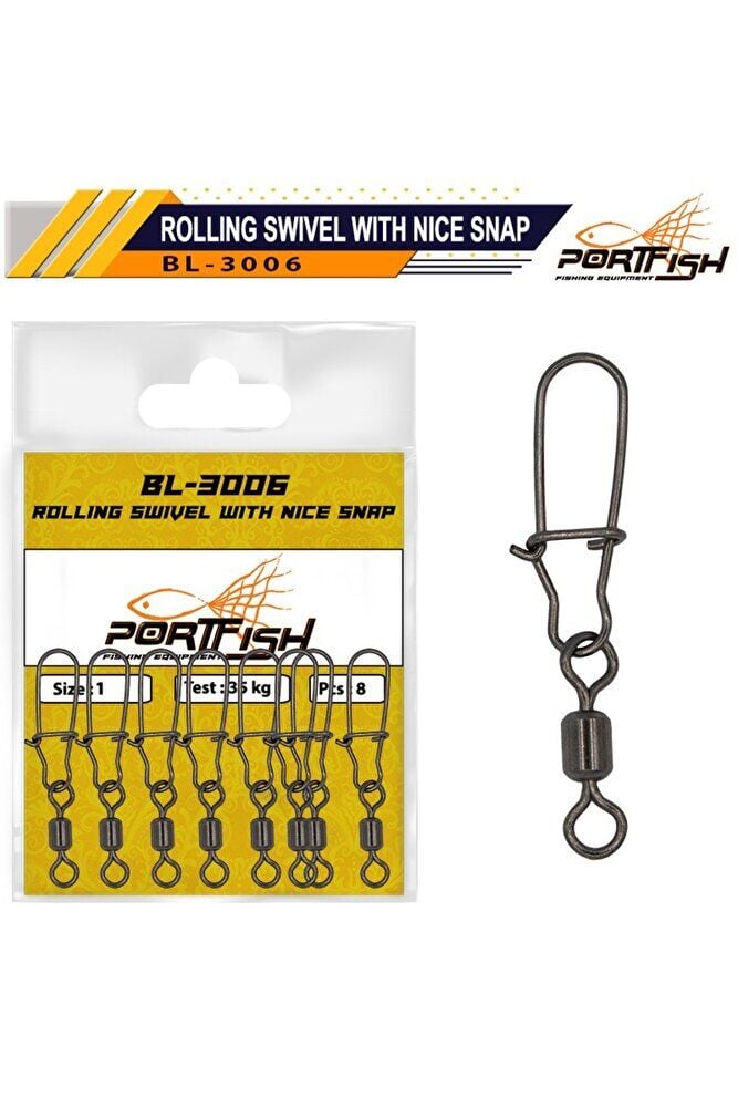Portfish BL-3006 Bilyalı Kilitli Klips 3