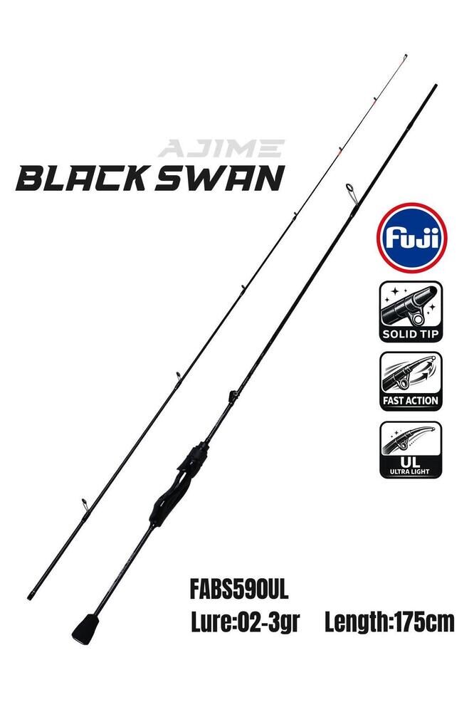 Fujin Ajime Black Swan 175cm 02-3gr Aji LRF Kamışı