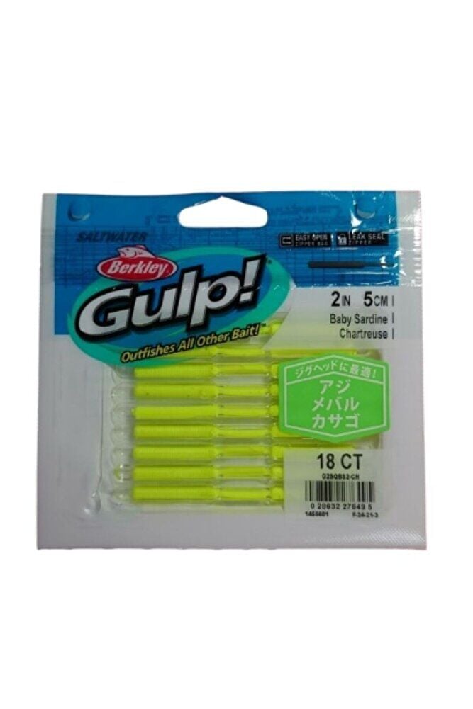 BERKLEY GULP! BABY SARDİNE Chartreus