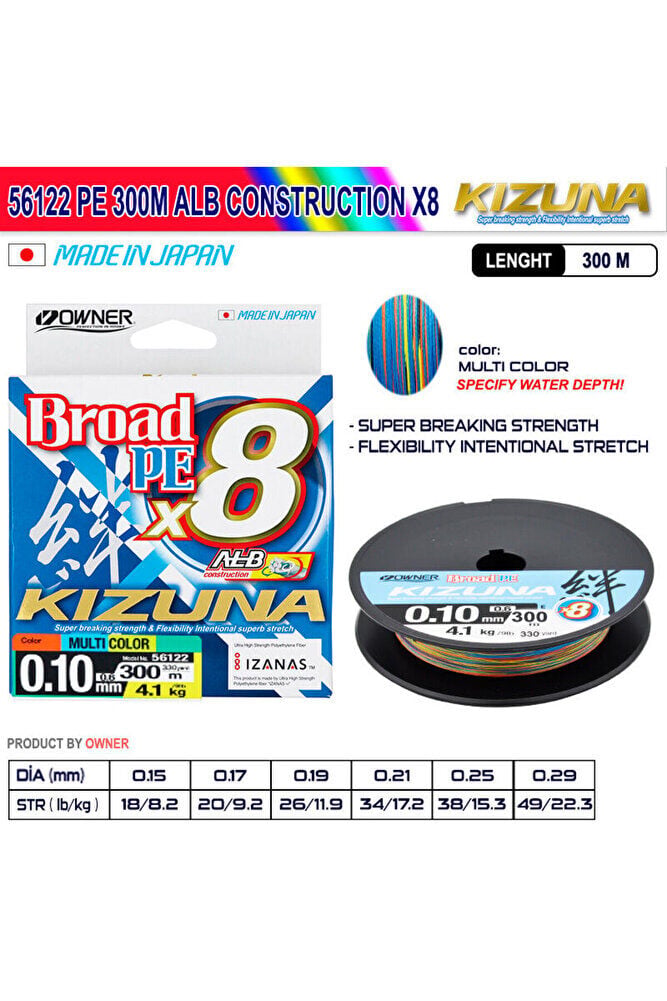 Owner Kizuna 56122 Pe 300m Alb Construction x8 Multi Color