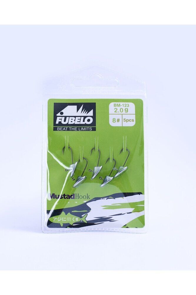 Fubelo Flat Head 5'Li Jig Head (8 No İğne) 2 Gr