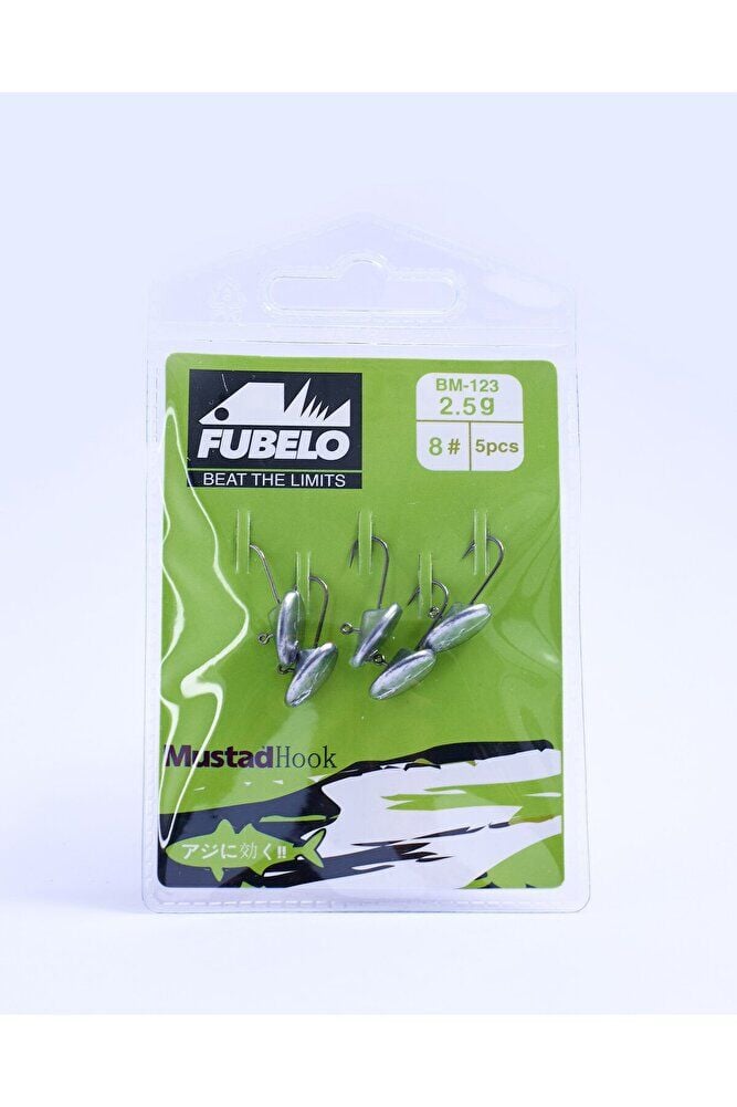 Fubelo Flat Head 5'Li Jig Head (8 No İğne) 2.5 Gr