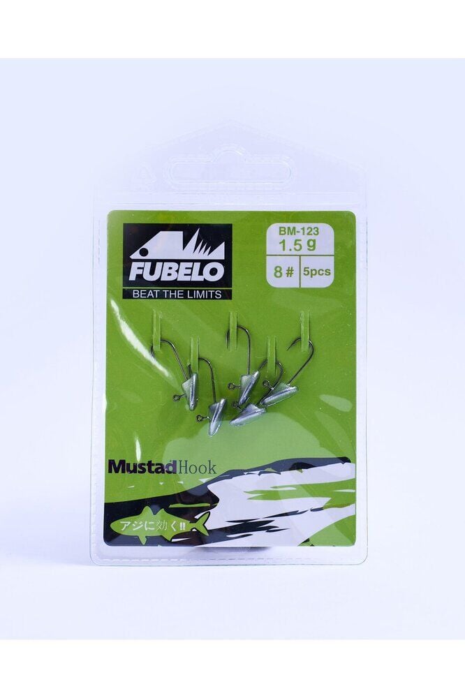 Fubelo Flat Head 5'Li Jig Head (8 No İğne) 1.5 GR