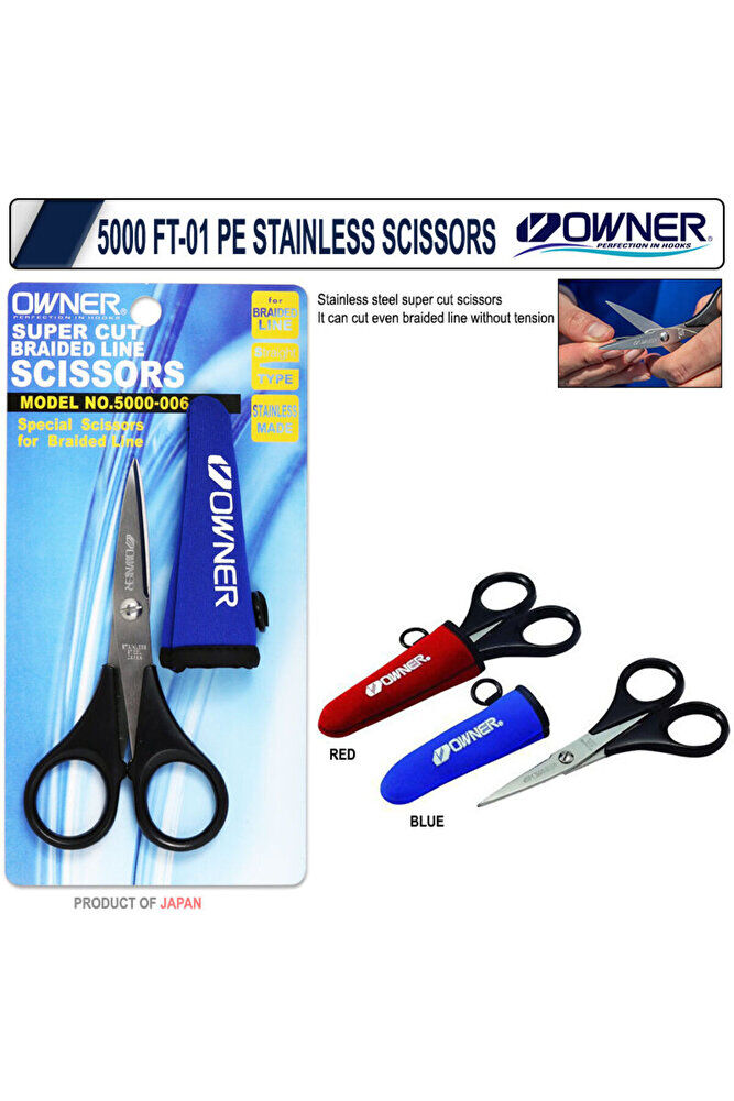 Owner 5000 FT-01 PE Stainless Scissors BLUE