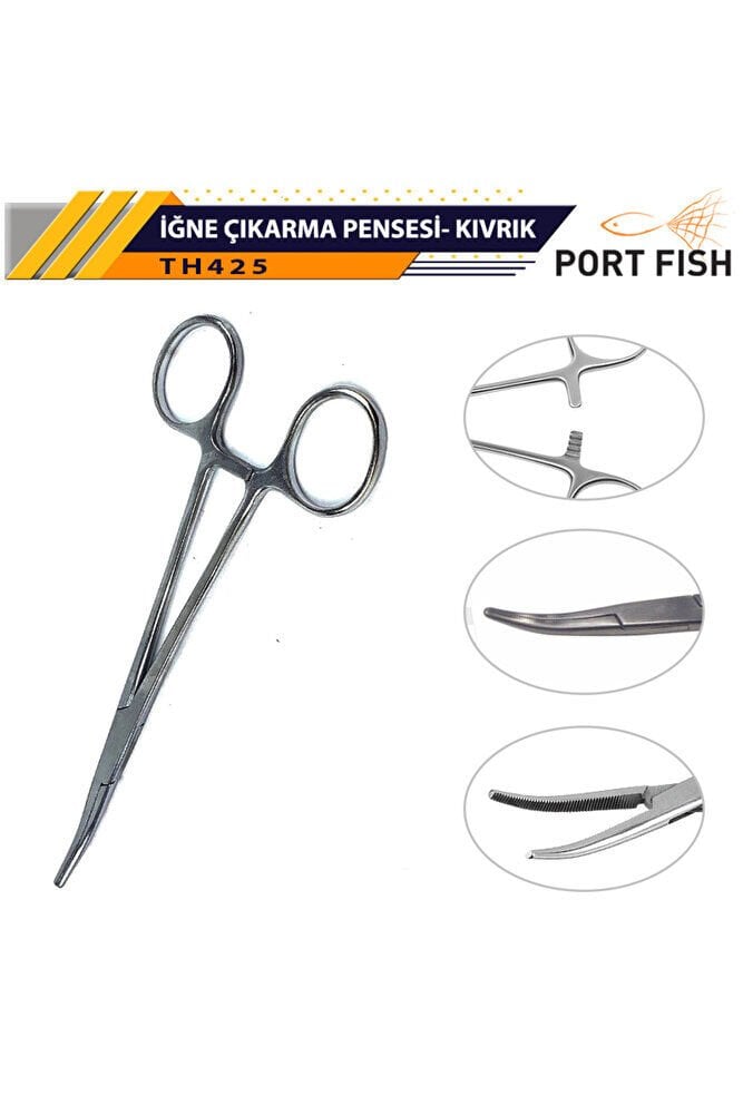 Portfish Kıvrık İğne Çıkarma Pensesi