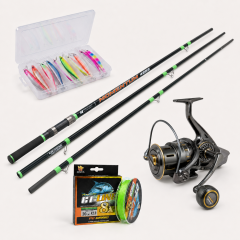 Momentum Palamut Seti - Momentum 10000, Momentum 420cm 100-250gr, Gt Line 8x 0.15mm İp, 10 Adet Pırasa ve Kutusu