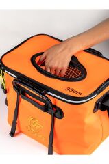 SHUFA Katlanabilir Balıkçı Kovası Çok Fonksiyonlu Taşınabilir Yem Kovası Kamp Için Canlı Balık Kabı