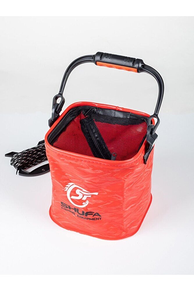 Katlanabilir Balıkçı Kovası Çok Fonksiyonlu Taşınabilir Yem Kovası Kamp Için Canlı Balık Kabı
