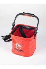 SHUFA Katlanabilir Balıkçı Kovası Çok Fonksiyonlu Taşınabilir Yem Kovası Kamp Için Canlı Balık Kabı