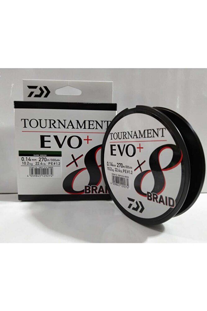Daiwa Tournament EVO+ 8B 270 MT Dark Green İp Misina 0,14 MM