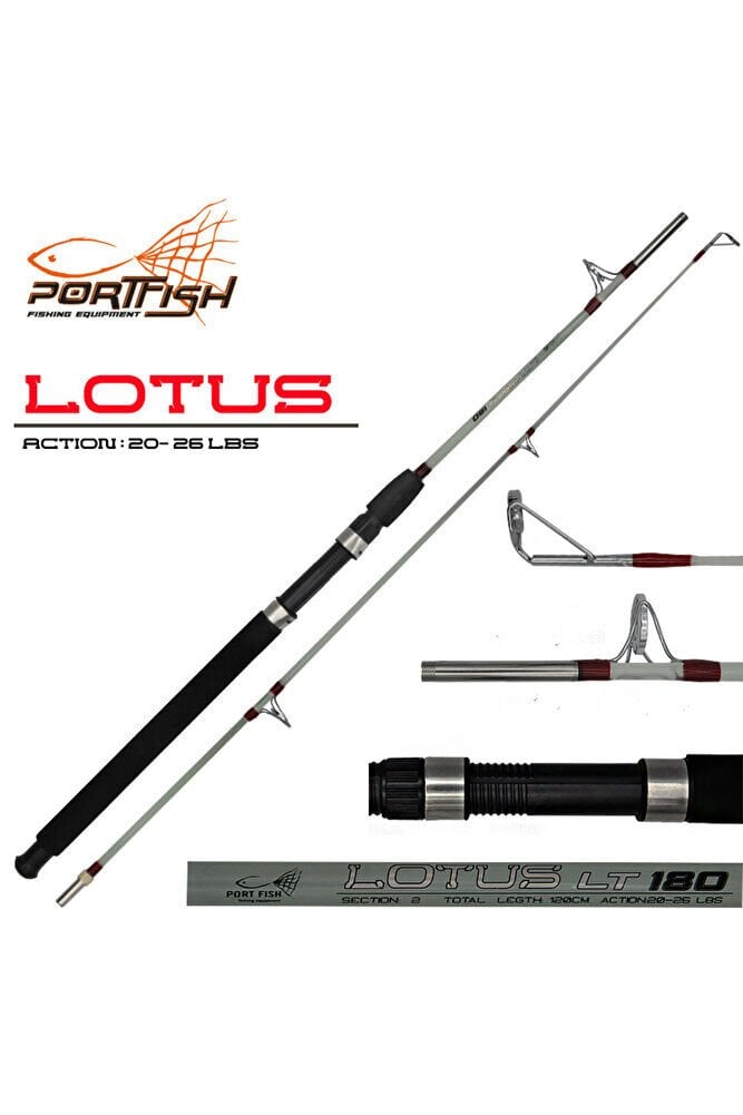 Portfish Lotus Model 165 Cm Metal Halkalı Balıkçı Tekne Olta Kamışı 20- 26 Lbs