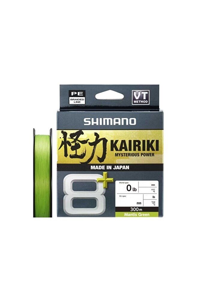 Shimano Kairiki 8⁺ İp Olta Misinası 300mt Mantis Green-0,100 MM