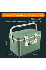 Shufa 18 LT Taşınabilir Soğutucu Kamp Dolabı (HAKİ)