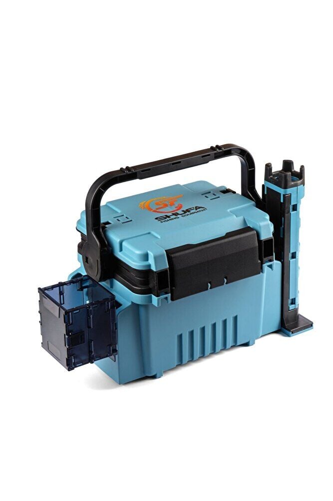 Çift Katlı Ekstra Dayanıklı Profesyonel Balıkçı Kutu Çanta 12L Mavi