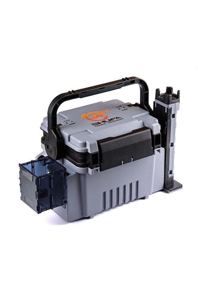 Çift Katlı Ekstra Dayanıklı Profesyonel Balıkçı Kutu Çanta 12L Gri