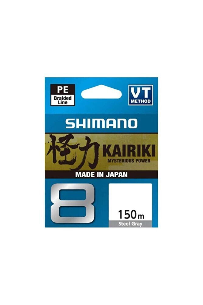 Shimano Kairiki 8x 150 mt Steel Gray (Gri) Örgü İp Misina 0.31 mm