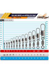 Portfish BL-3004 Bilyalı Fırdöndülü Klips 14