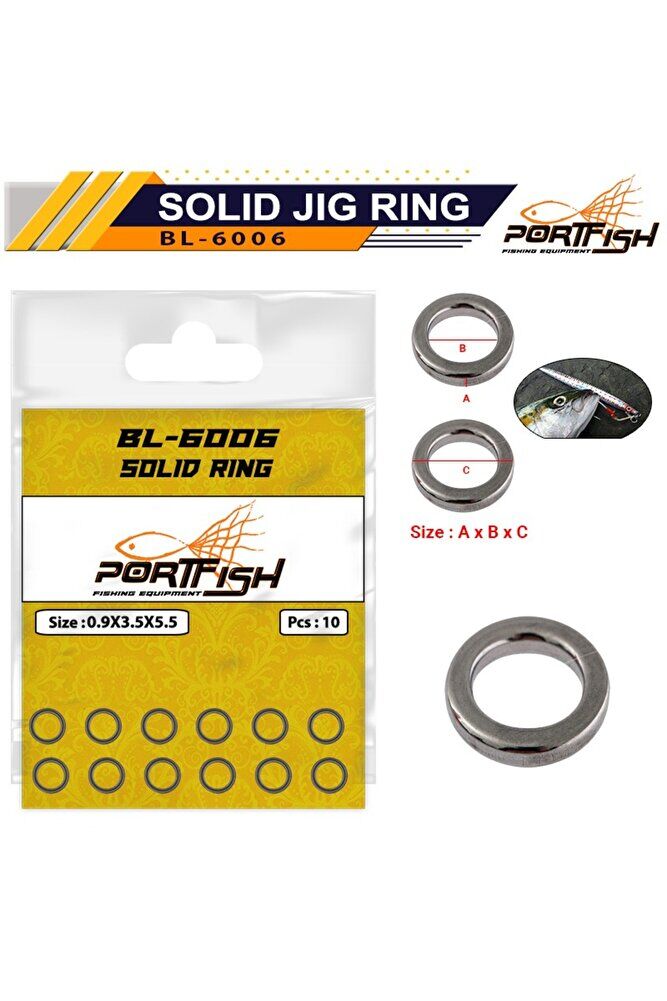 Portfish BL-6006 Solid Jig Halkası 0,9 - Tek Ebat