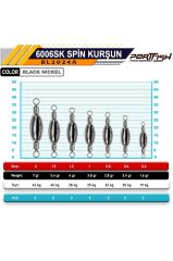 Portfish BL-6006SK Spin Kurşun Fırdöndü 1 ( 3,8 gr ) - Tek Ebat