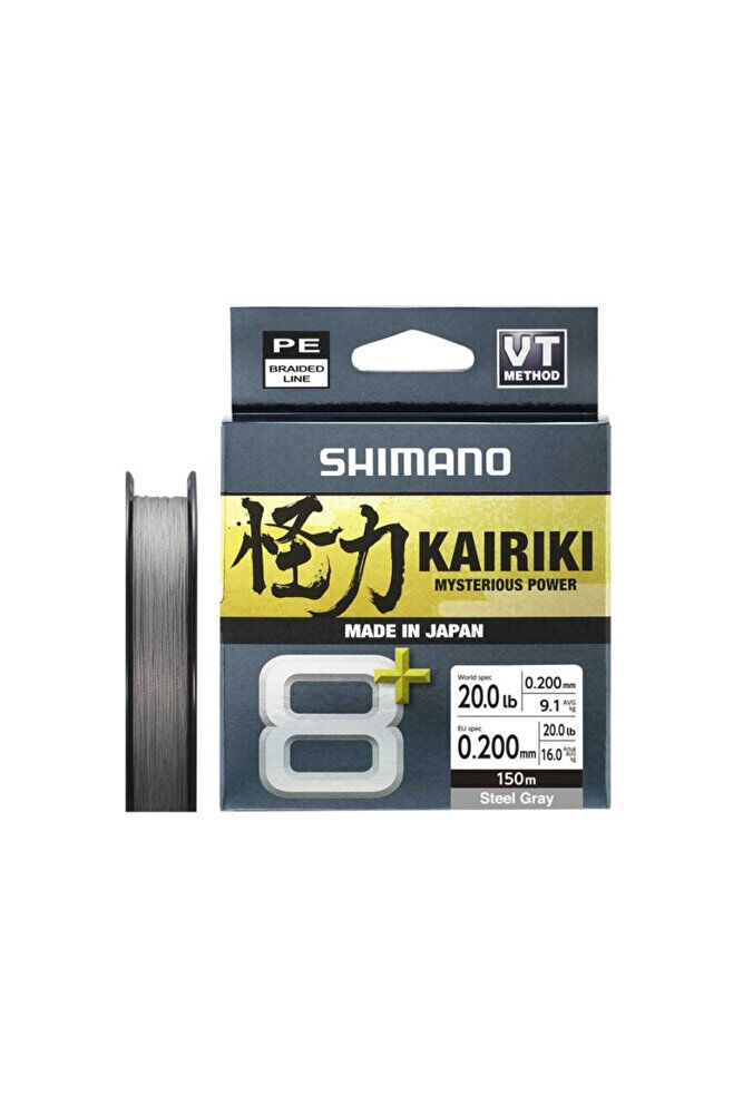 Shimano Kairiki 8+ 150 Mt Steel Gray İp Misina 0.06mm