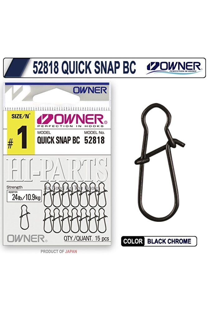 Owner 52818 Quick Snap Rapala Klipsi 2 - Tek Ebat