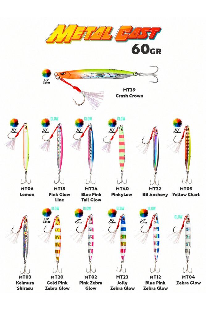 Fujin Metal Cast 60gr Shore Jig Metal Yem MT 39