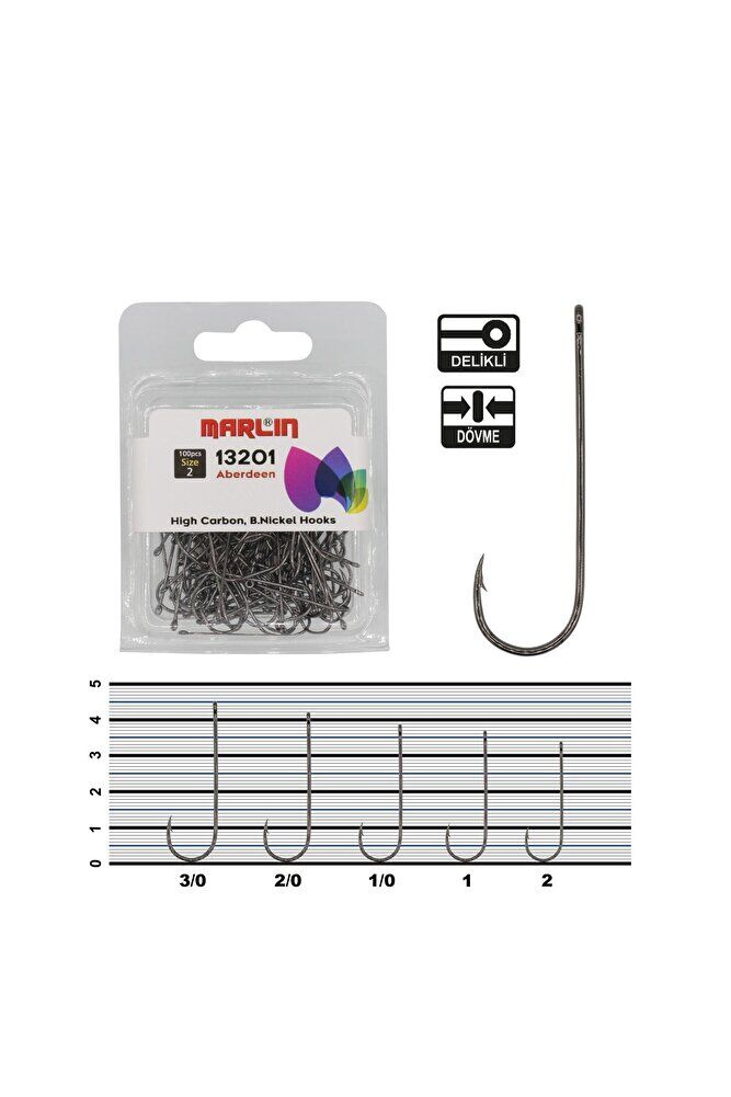 Marlin H13201 Aberdeen HC BN Olta İğnesi 100lü