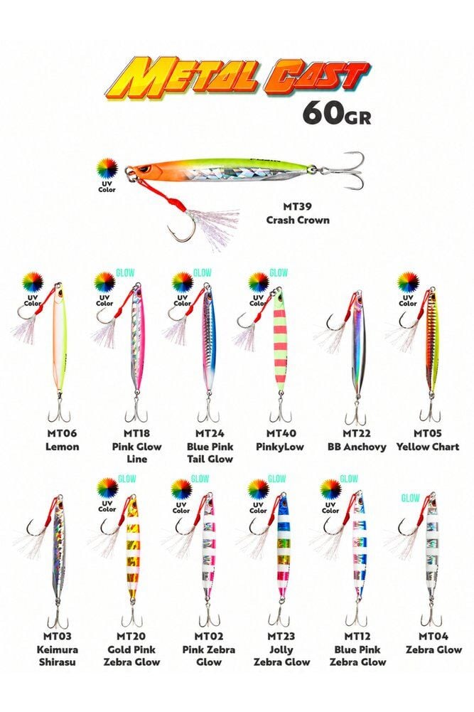 Fujin Metal Cast 60gr Shore Jig Metal Yem MT 05