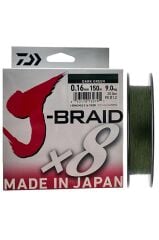 Daiwa J-Braid 8X Dark Green 150 mt 0.16 mm İp Misina