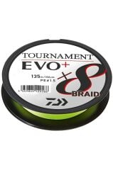 Daiwa Tournament Evo+ 8b Chartreuse Ip Misina 135 mt 0.18 mm