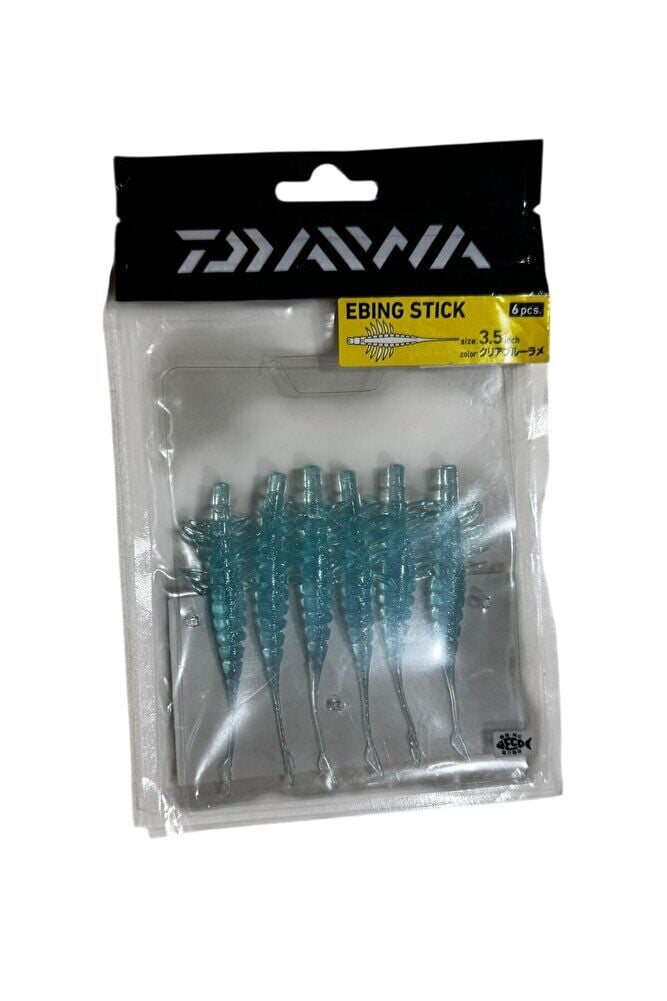 Daiwa Ebing Stick Silikon Yem 3.5 inç 6pcs Mavi - Tek Ebat