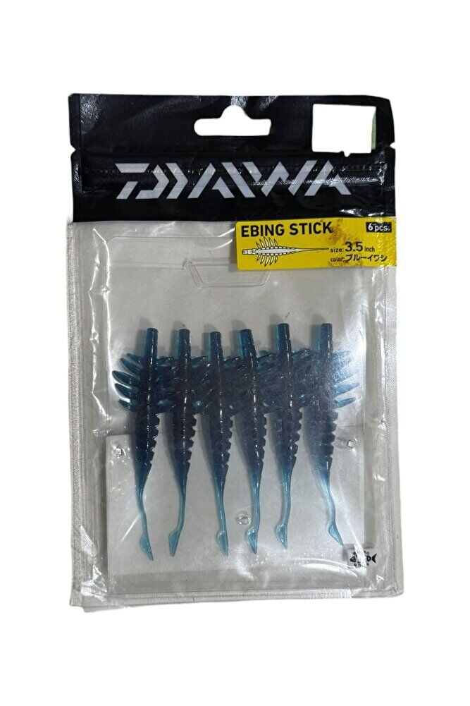 Daiwa Ebing Stick Silikon Yem 3.5 inç 6pcs Lacivert - Tek Ebat