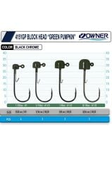 4151GP Block Head Jighead 3/16 Oz 5.4 Gr