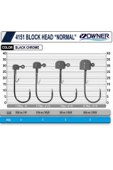 4151 Block Head Jighead 0.9 Gr