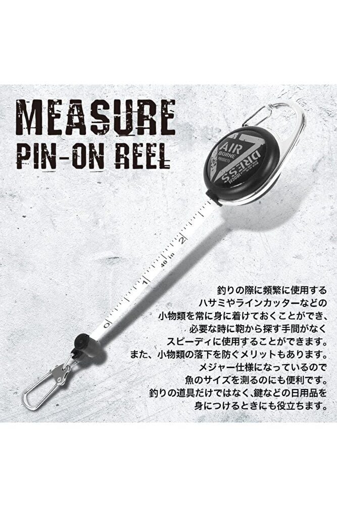 DRESS Measure Pin-On Reel 100 cm Ölçülü Otomatik Balıkçı Aksesuar Askısı