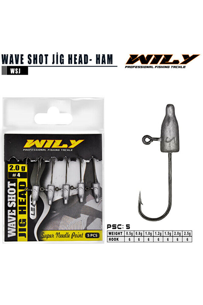 Wily Wave Shot Jighead 1 gr