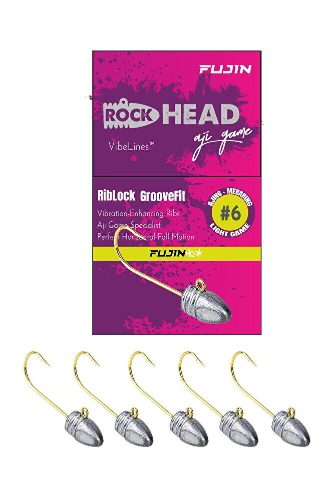 Fujin Rock-Head Aji Game Jighead #6 İğne 1.5 GR