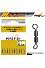Portfish BL-1033 High Speed Double Rolling Swivels 6 10