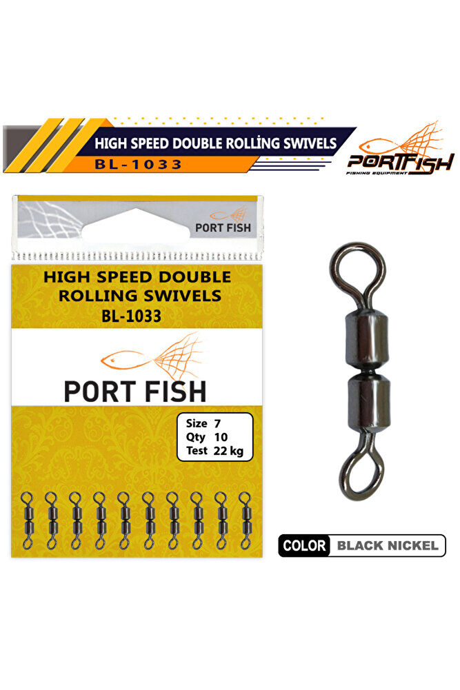 Portfish BL-1033 High Speed Double Rolling Swivels 6 7