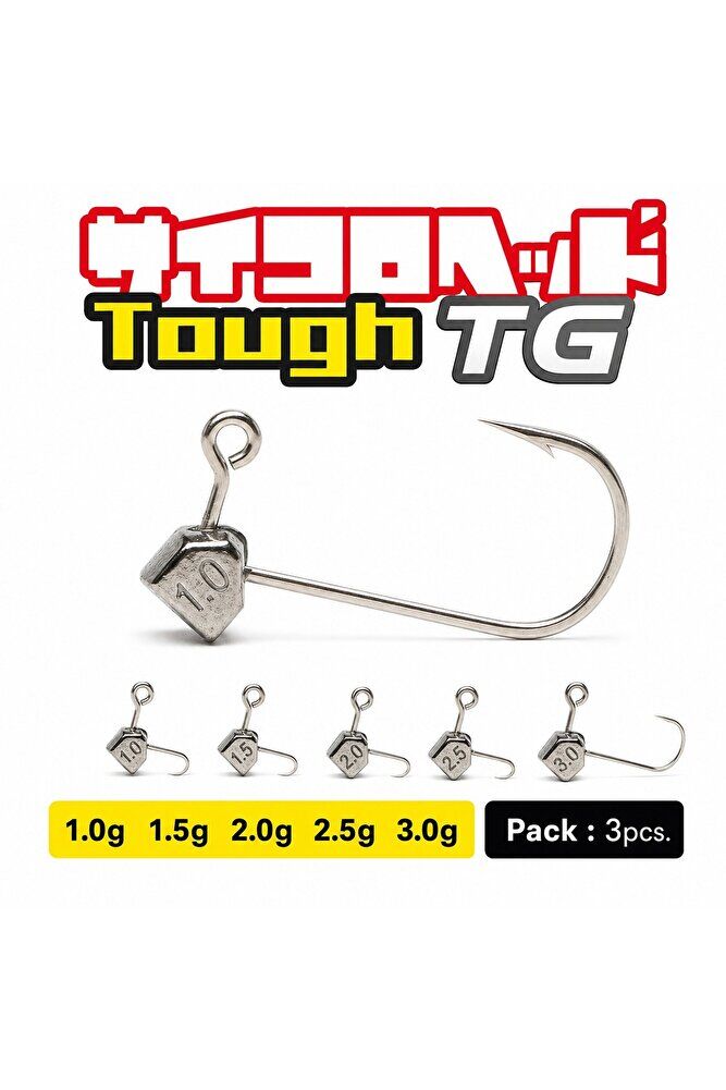 Clear Blue Dice Head Tough TG Tungsten Jig Head 2.5 Gr