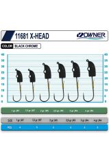 Owner Cultiva 11681 X-Head Lrf Jighead