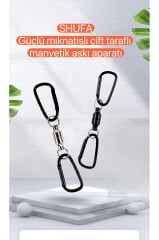 Güçlü Mıknatıslı Çift Taraflı Manyetik Askı Aparatı 2 ADET