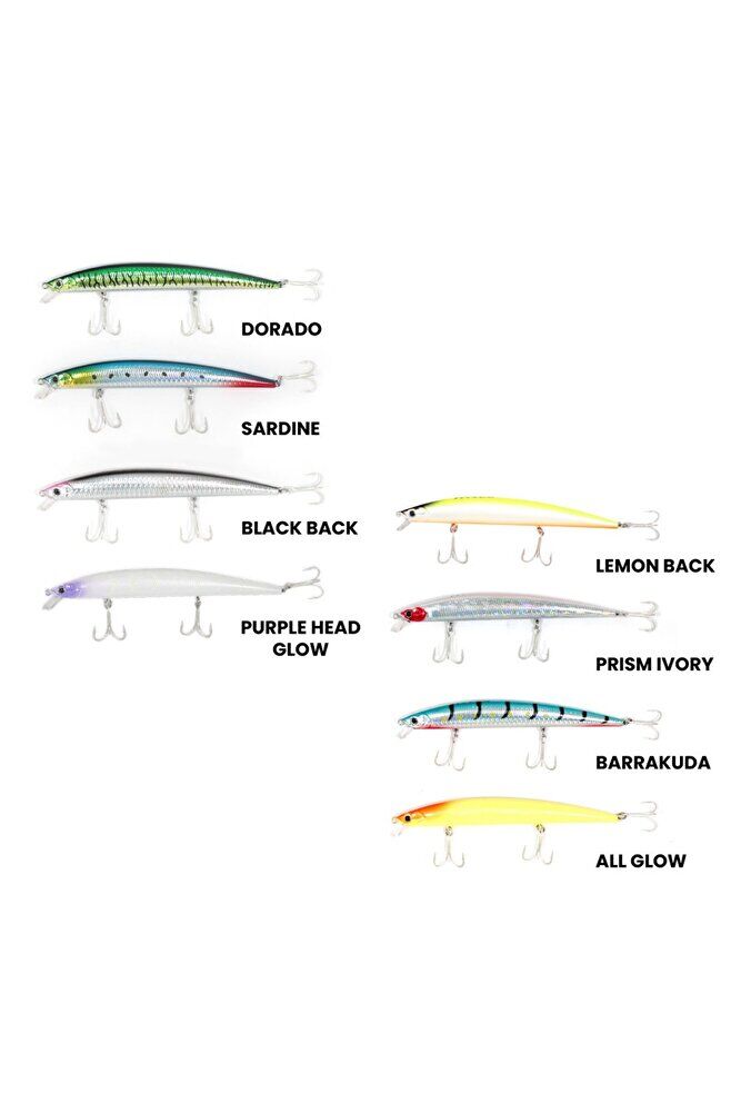 RYUJI BAY MINNOW SINKING 14.5CM, 24,5GR Prism İvory - Tek Ebat
